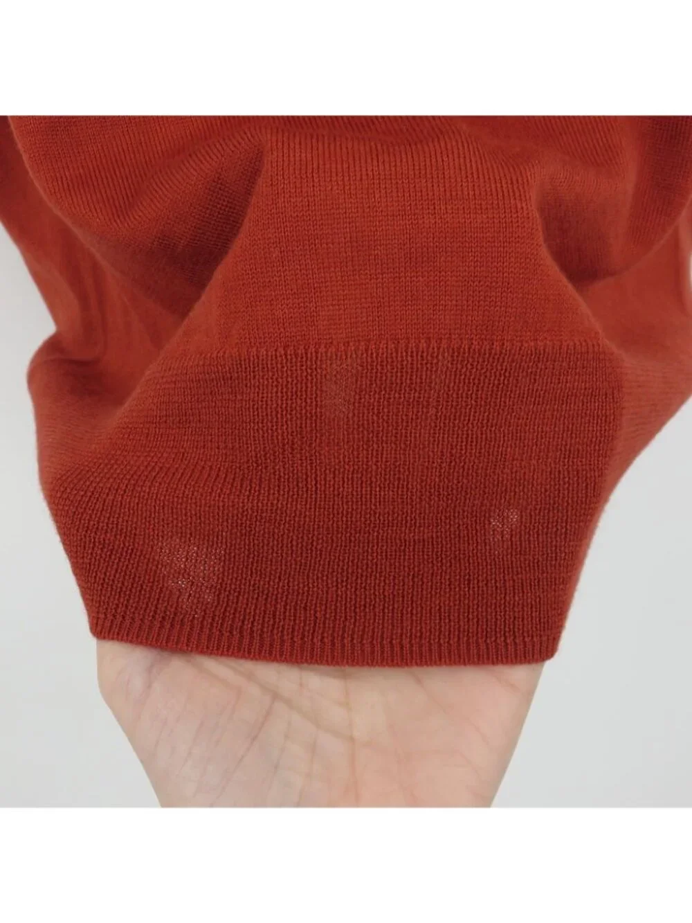 NEW J Crew Women Large Merino Wool Burnt Orange Sleeveless Tight Knit Sweater